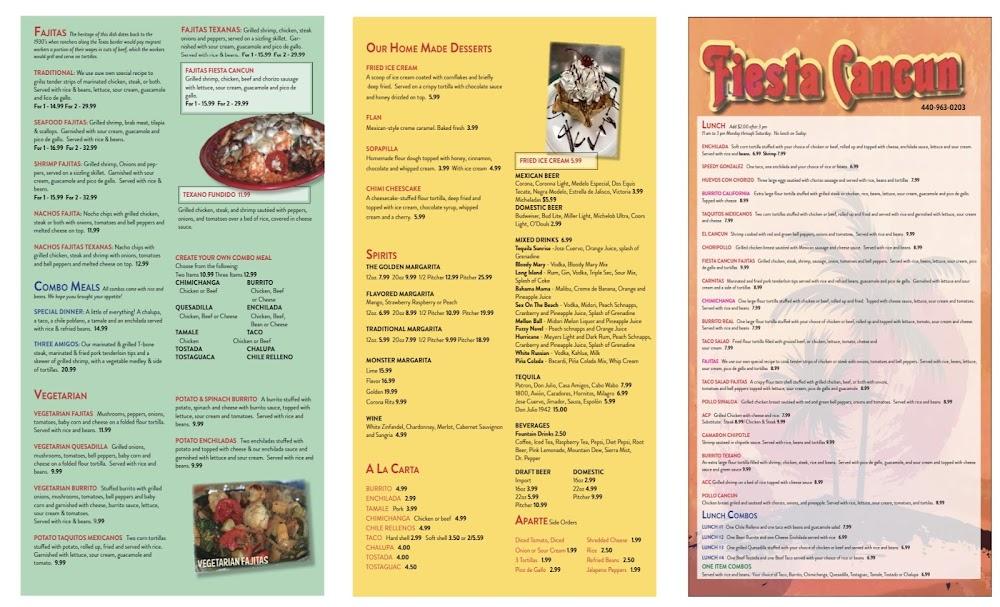 Fiesta Cancun Menu image 1
